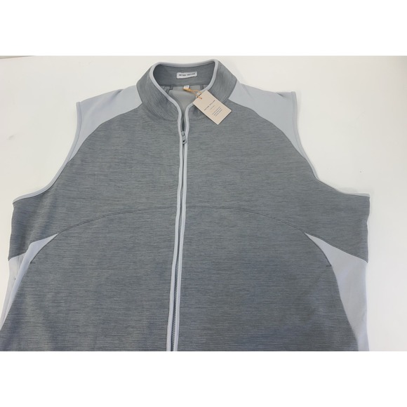 NWT Peter Millar Vista Hybrid Golf Vest Crown Sport Gale Grey Full Zip‎ XXL $165 - Picture 6 of 16